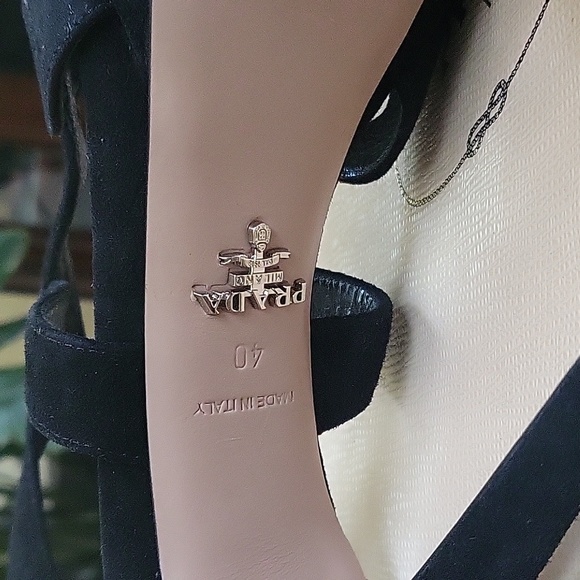 Prada Suede Heeed Platform Sandals size 40 - Picture 3 of 5
